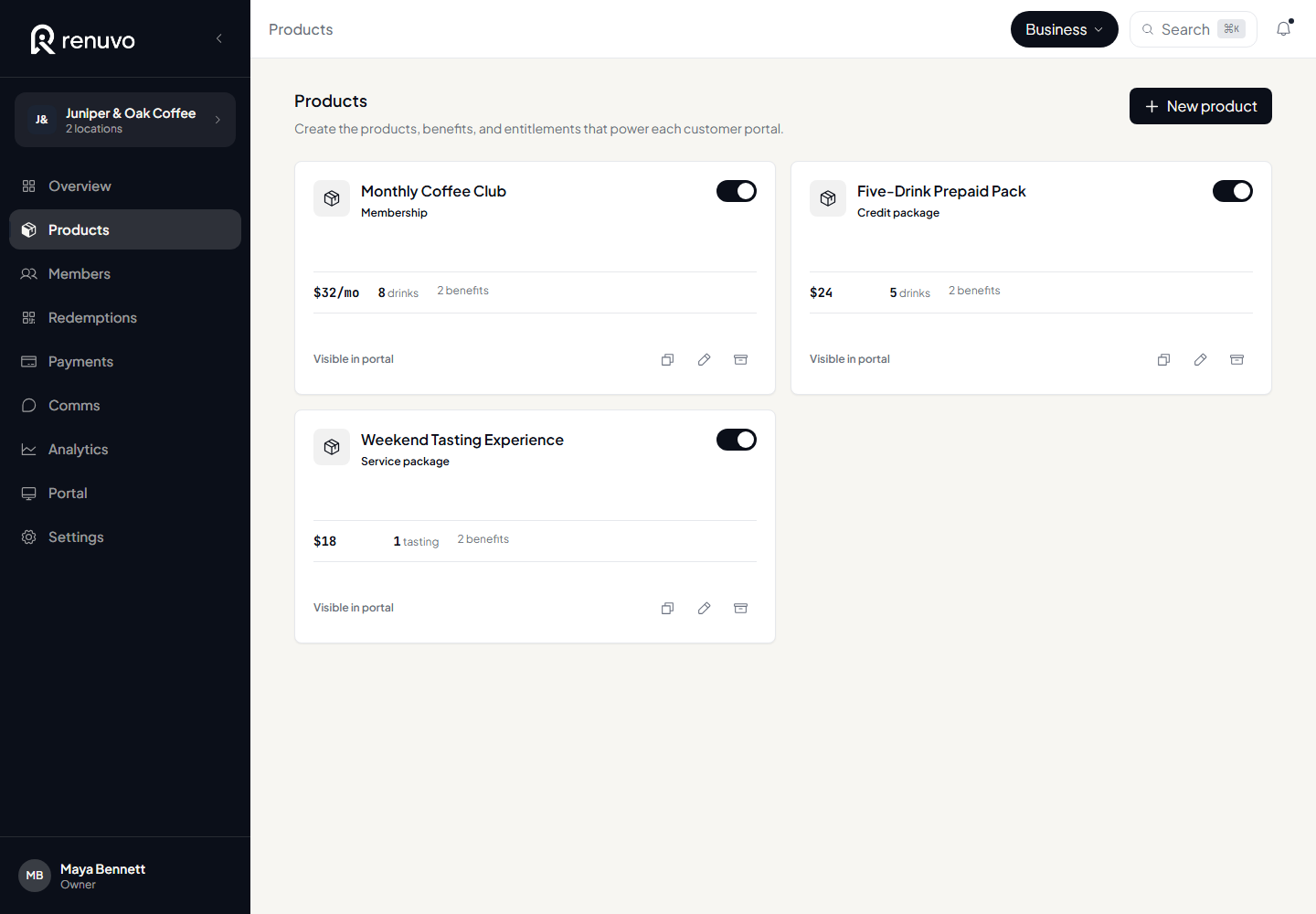 Renuvo product authoring workspace
